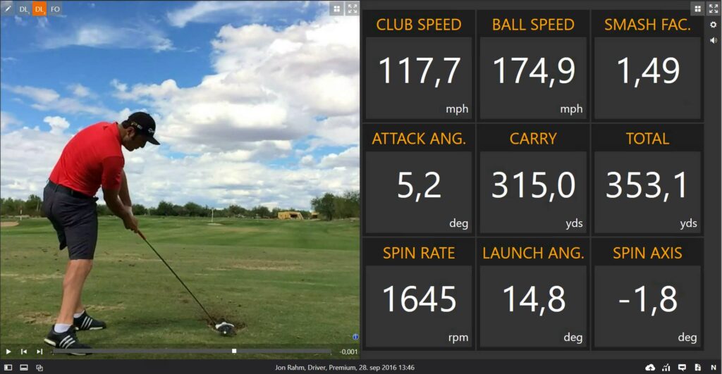 pga champions tour ball speed